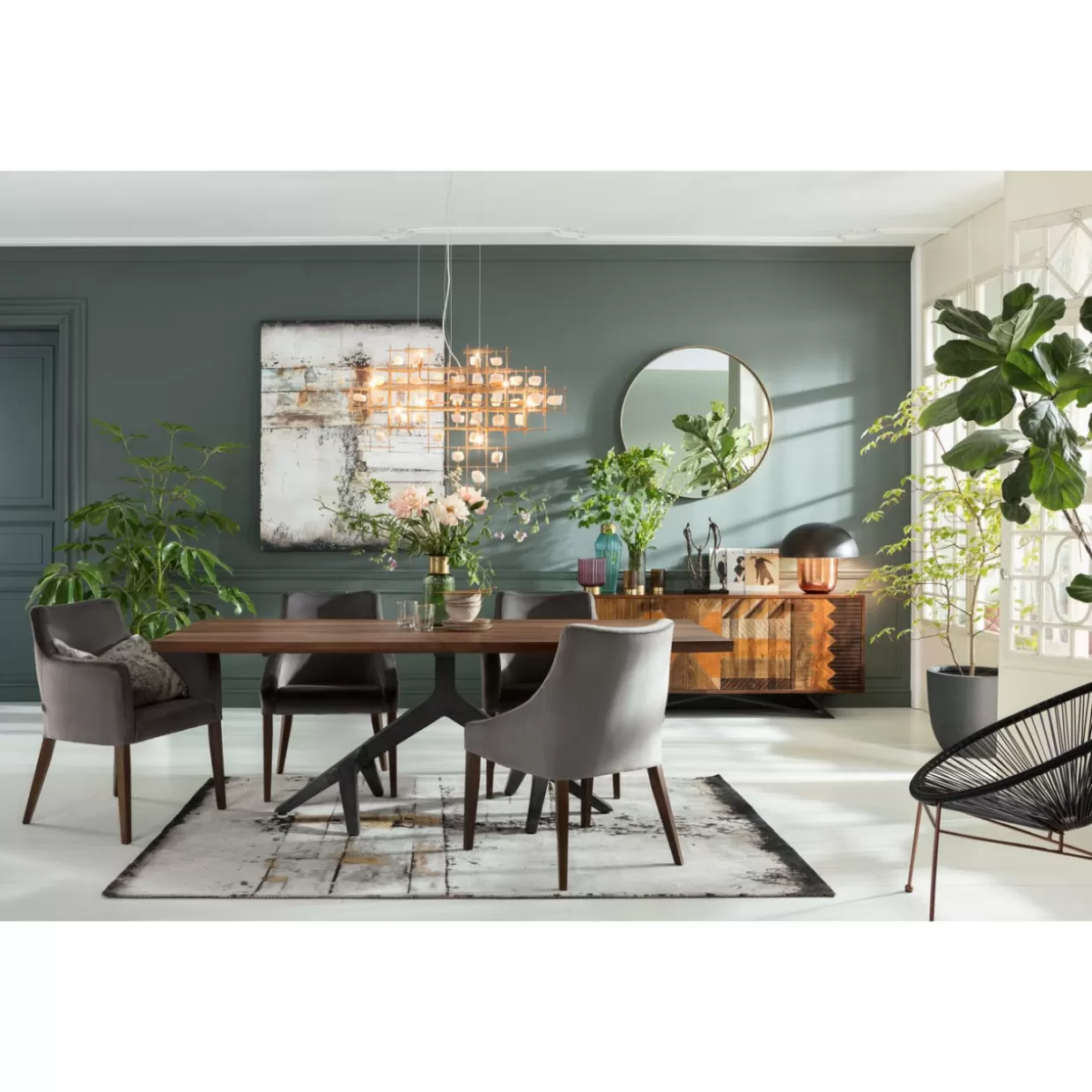 KARE Design® Quadro Acrilico Moderno - Composizione Astratta in Grigio con Linee Dinamiche 150x120 cm per Decorazione Murale Esclusiva