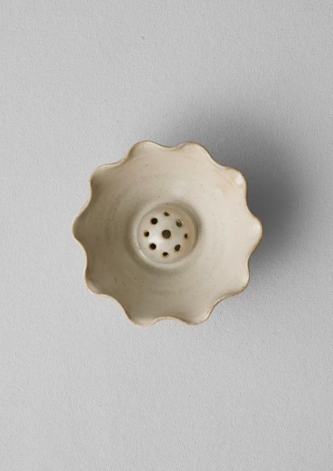 Alice Moda - Supporto Floreale Passingham con Decorazioni a Smerli, Ceramica Artigianale per Decorazioni d'Interni, Design Elegante