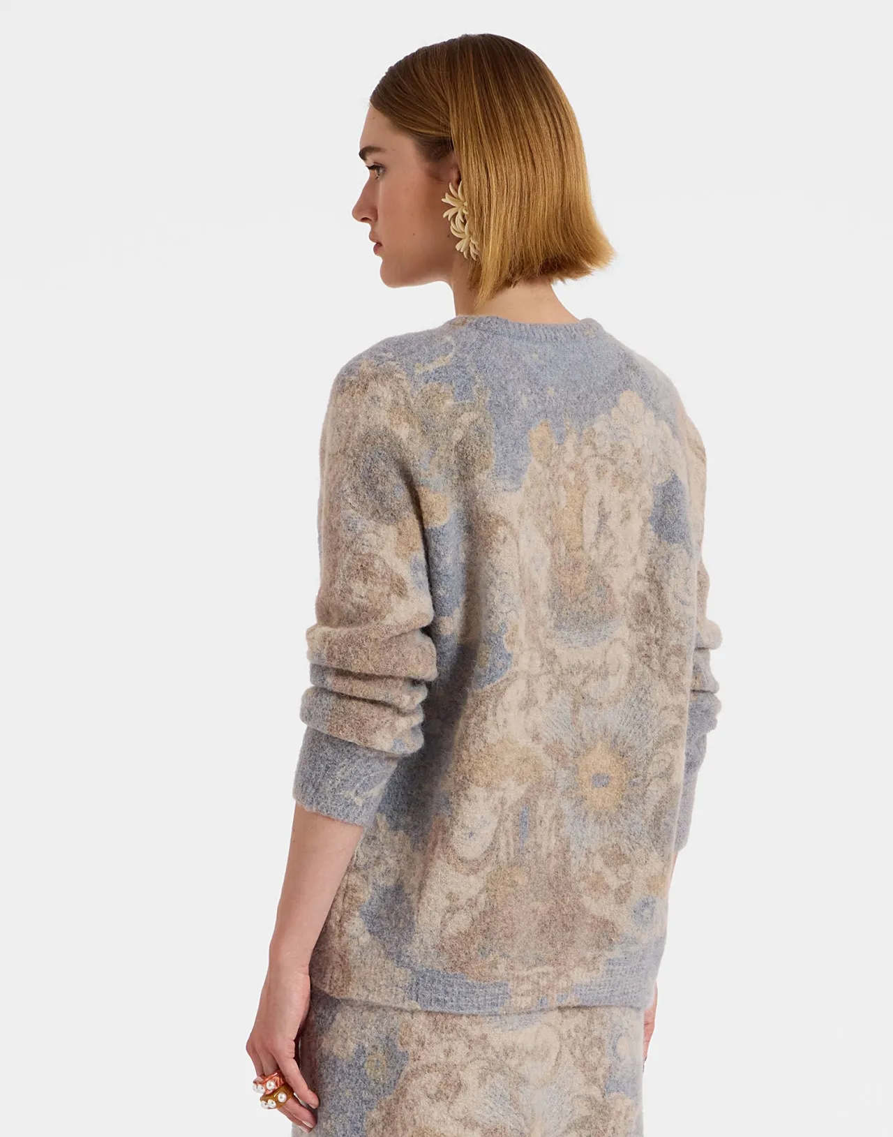 Maglione Oversize La DoubleJ in Lana Mista - Blu Cielo Morbido con Design Avvolgente