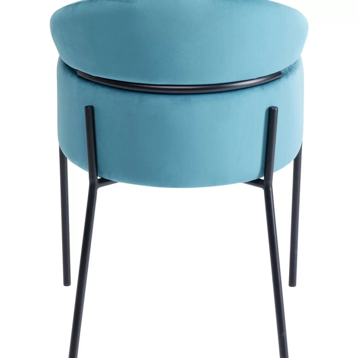 Poltrona Alexia Rivestita in Velluto Blu - Design Accogliente KARE con Braccioli per Arredamento Contemporaneo
