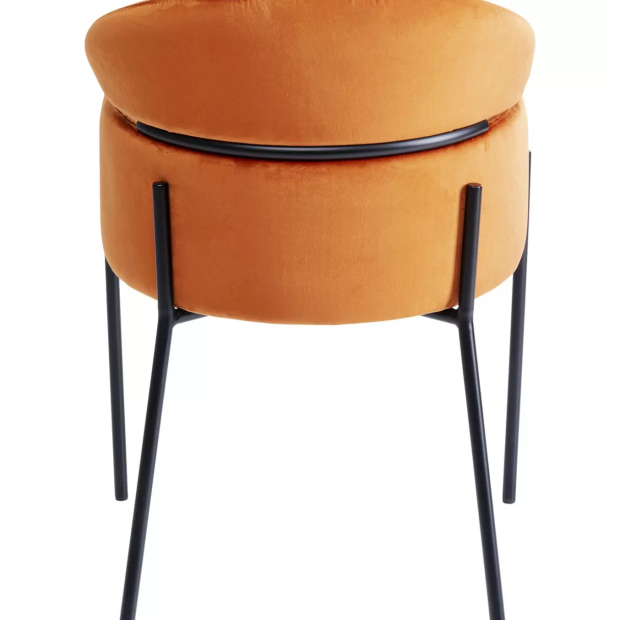 Poltrona Alexia con braccioli – Rivestimento in velluto arancione vibrante | Design contemporaneo da KARE