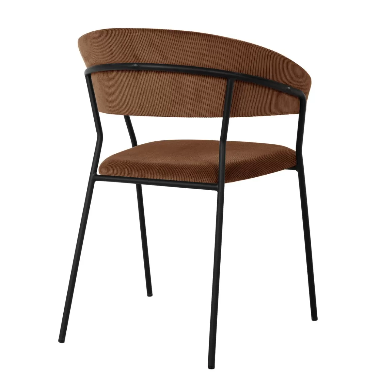 KARE Design - Poltrone con Braccioli Belle Cord in Tessuto Marrone, Coppia di Sedie Accoglienti per Soggiorno Moderno
