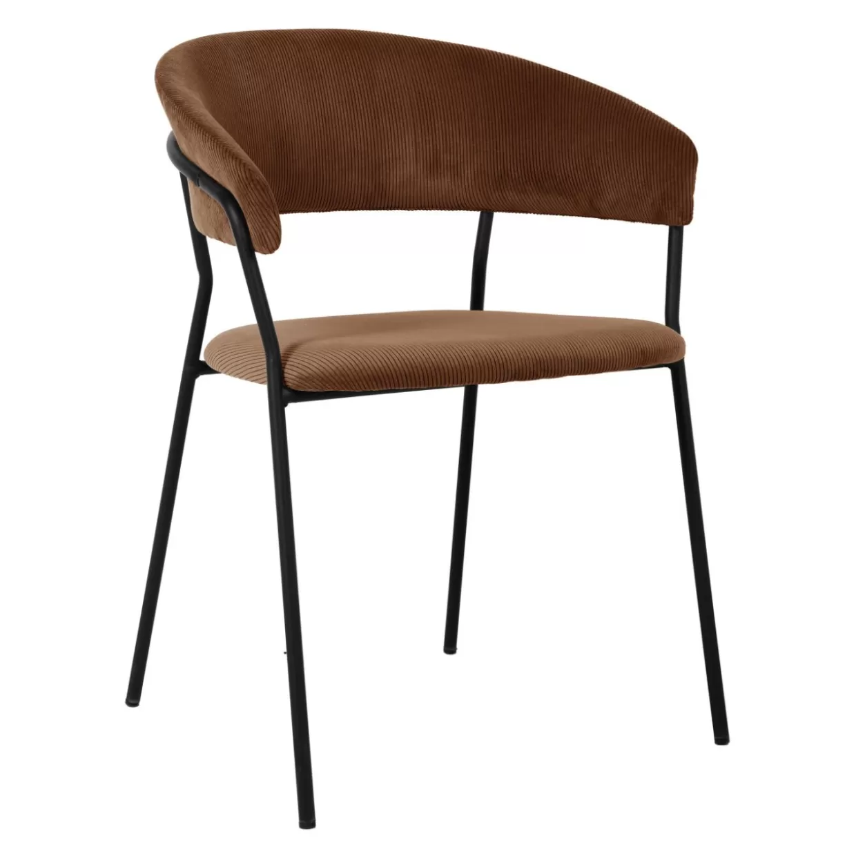 KARE Design - Poltrone con Braccioli Belle Cord in Tessuto Marrone, Coppia di Sedie Accoglienti per Soggiorno Moderno