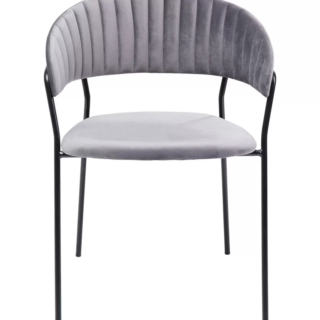 KARE Design - Coppia di Poltrone Belle con Braccioli in Tonalità Grigio Antracite