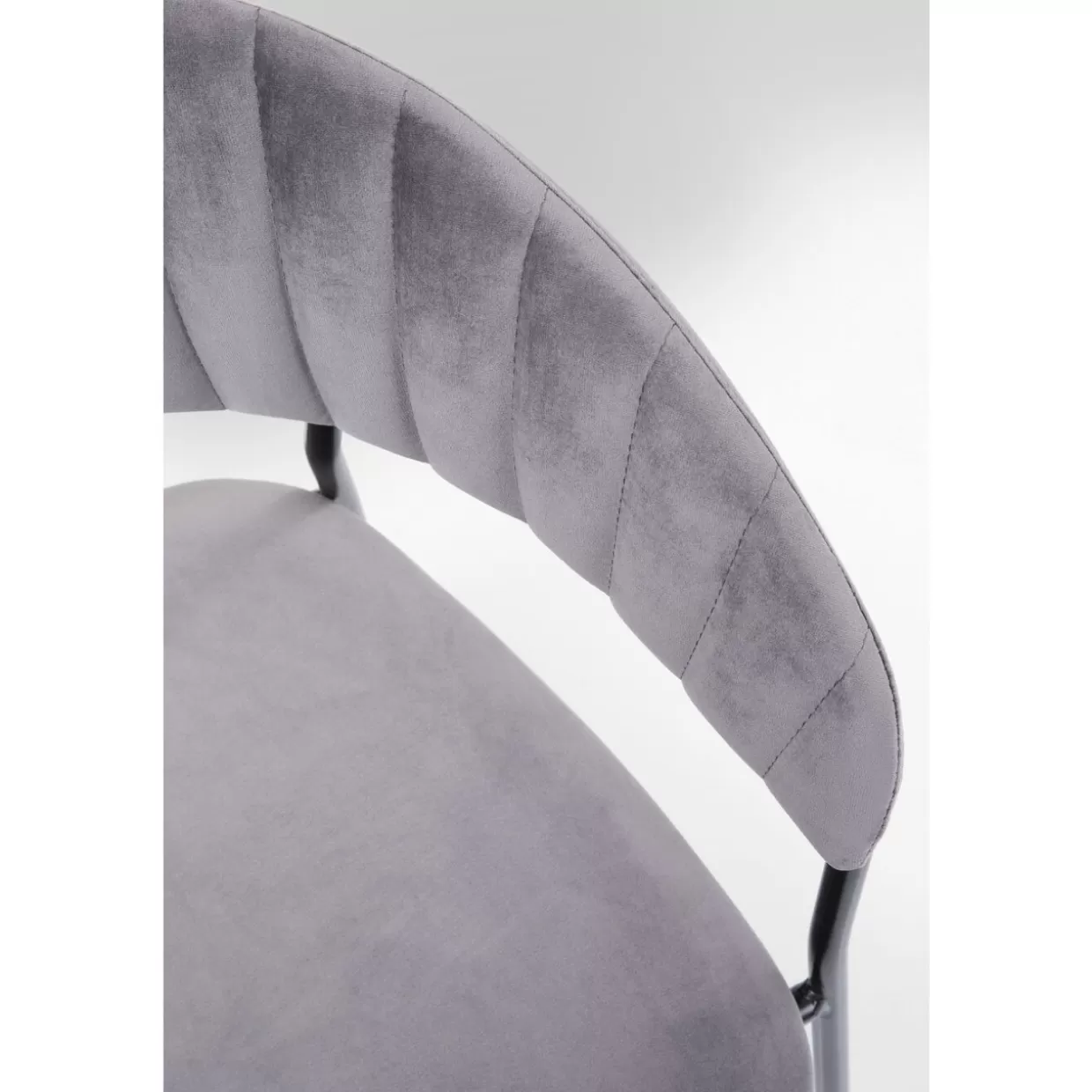 KARE Design - Coppia di Poltrone Belle con Braccioli in Tonalità Grigio Antracite