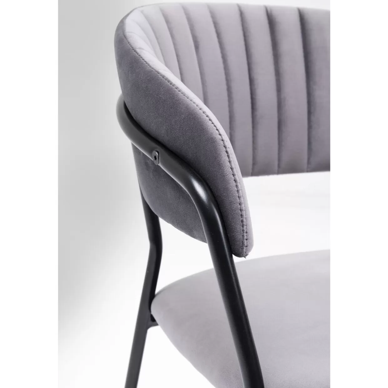 KARE Design - Coppia di Poltrone Belle con Braccioli in Tonalità Grigio Antracite