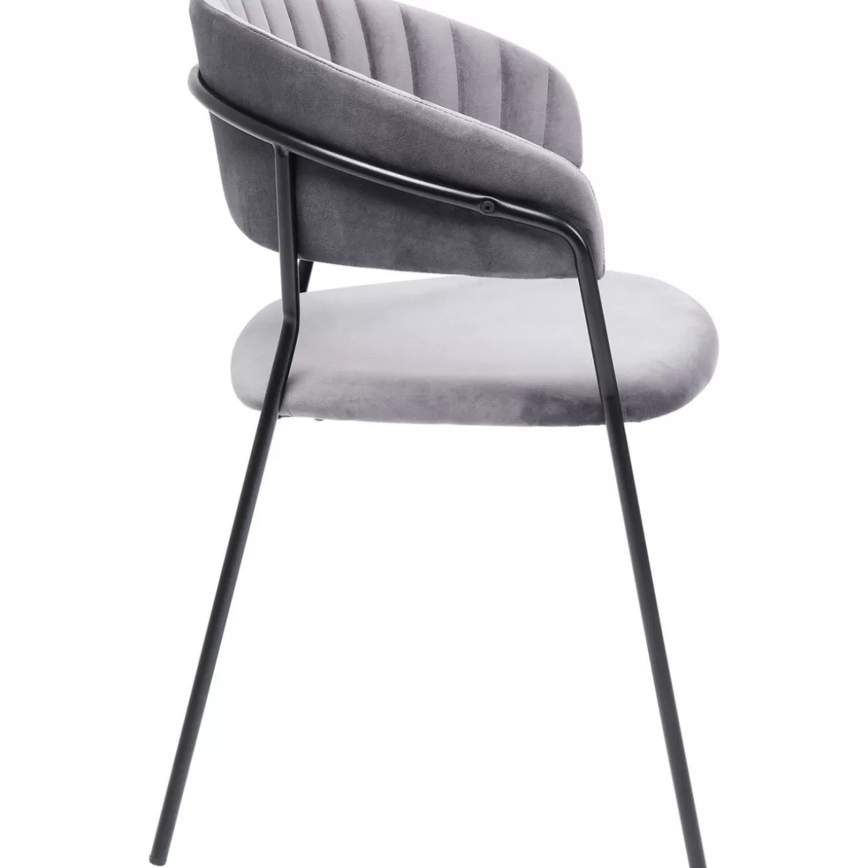 KARE Design - Coppia di Poltrone Belle con Braccioli in Tonalità Grigio Antracite