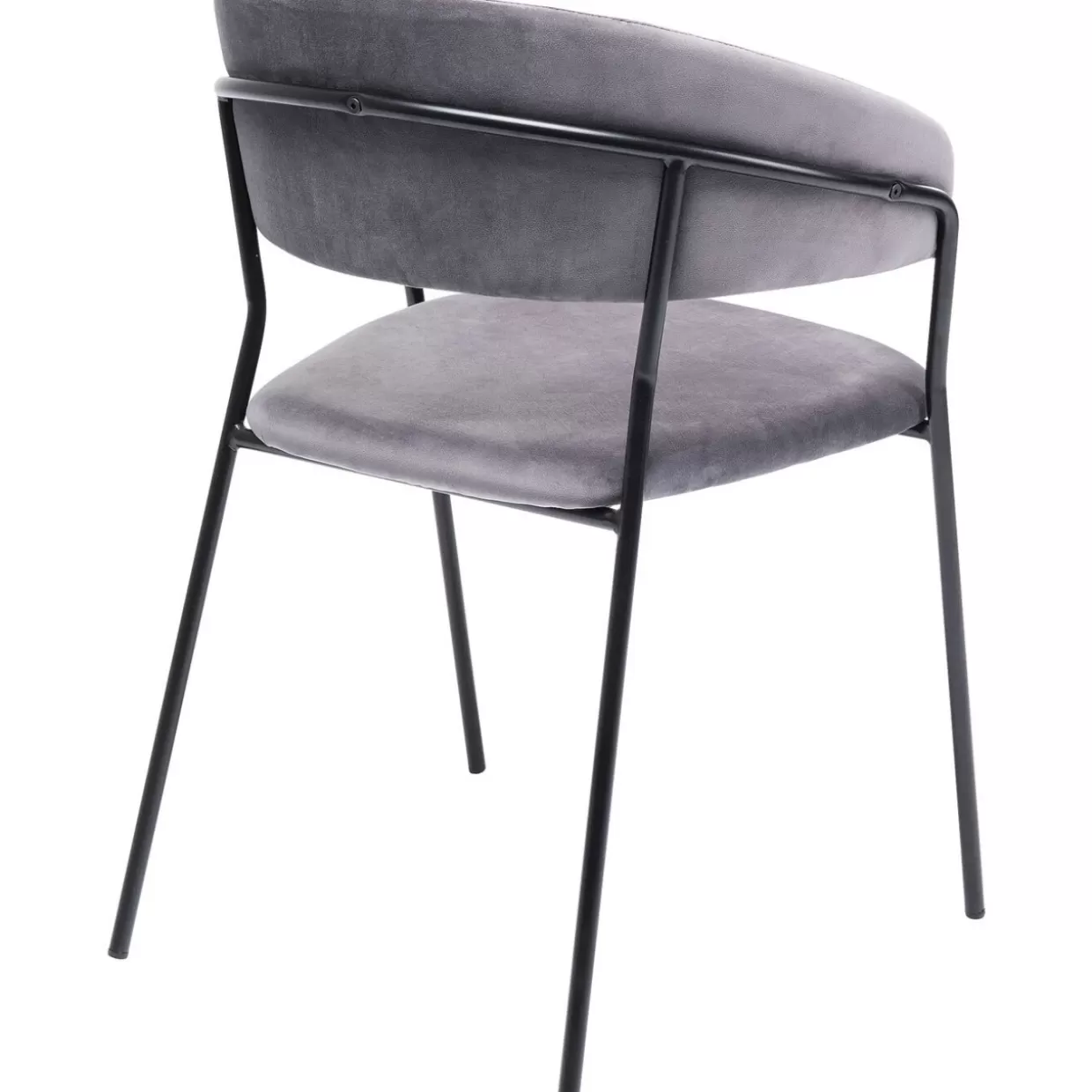 KARE Design - Coppia di Poltrone Belle con Braccioli in Tonalità Grigio Antracite