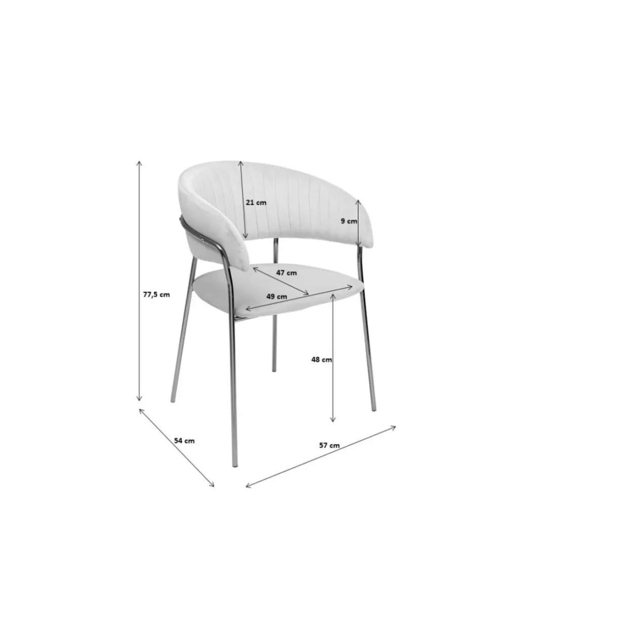 KARE Design - Coppia di Poltrone Belle con Braccioli in Tonalità Grigio Antracite