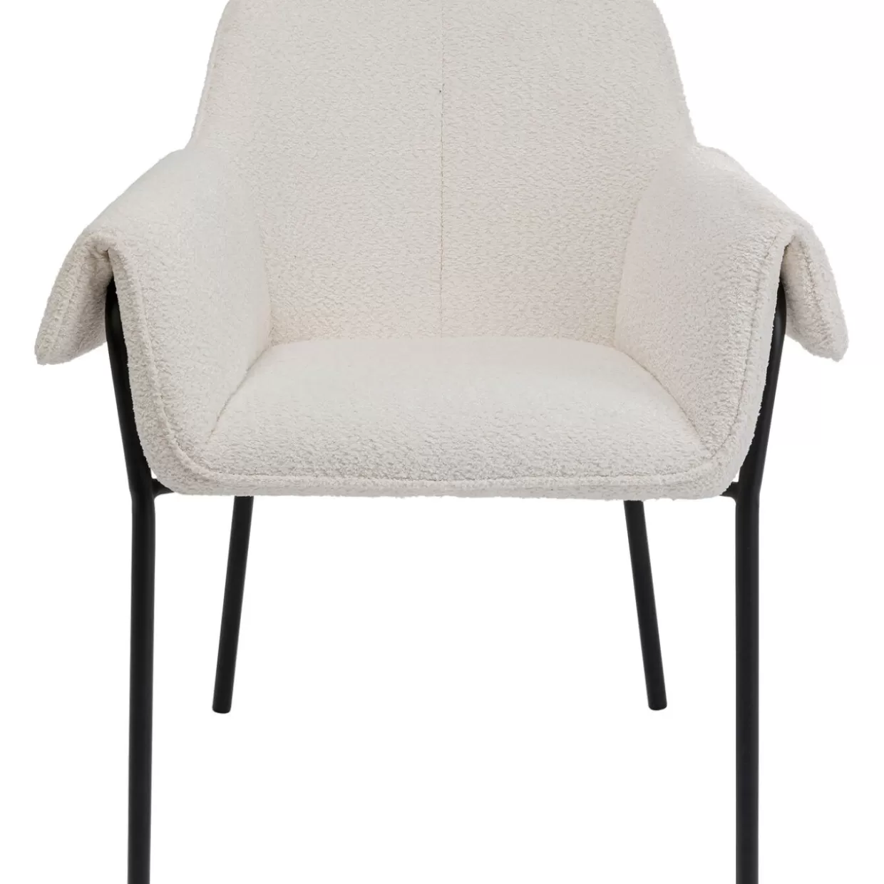 KARE Design: Poltrona Bess con braccioli in tonalità crema - Eleganza e comfort per il tuo arredo 

(：，，。
