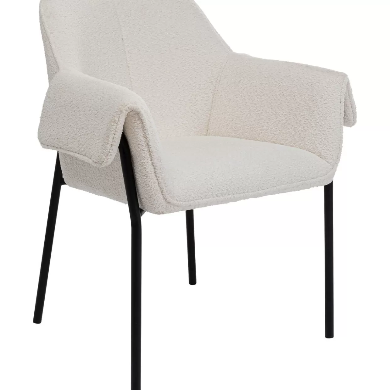 KARE Design: Poltrona Bess con braccioli in tonalità crema - Eleganza e comfort per il tuo arredo 

(：，，。