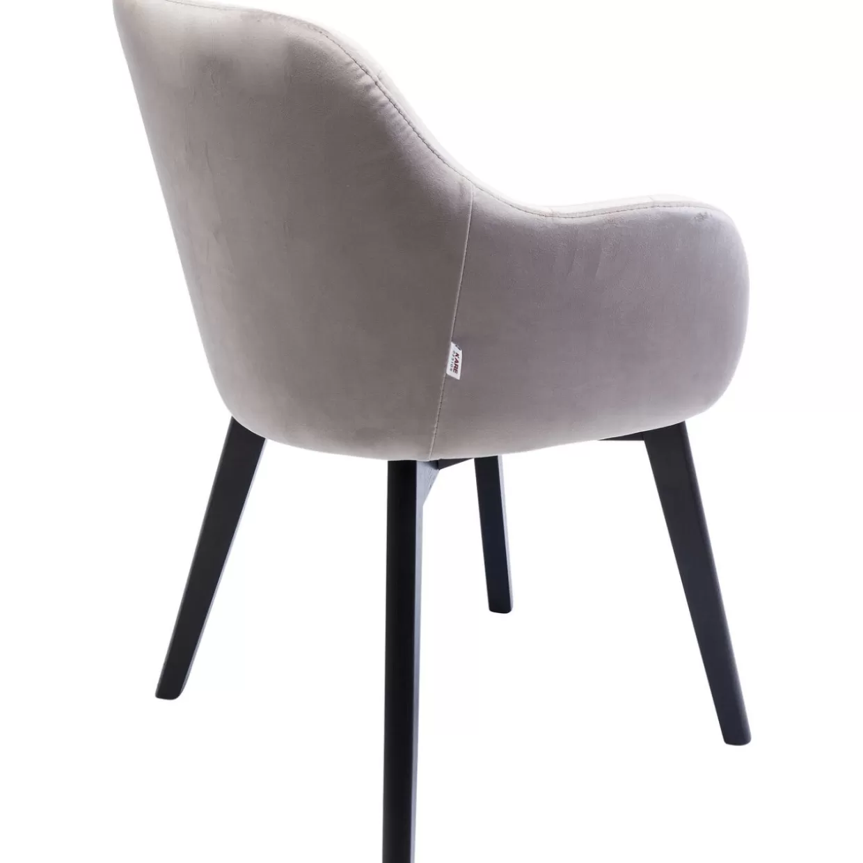 KARE Design Poltrona Lady Black in Velluto Grigio - Lusso e Comfort per il Tuo Salotto