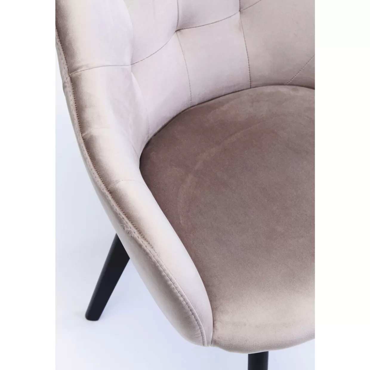 KARE Design Poltrona Lady Black in Velluto Grigio - Lusso e Comfort per il Tuo Salotto