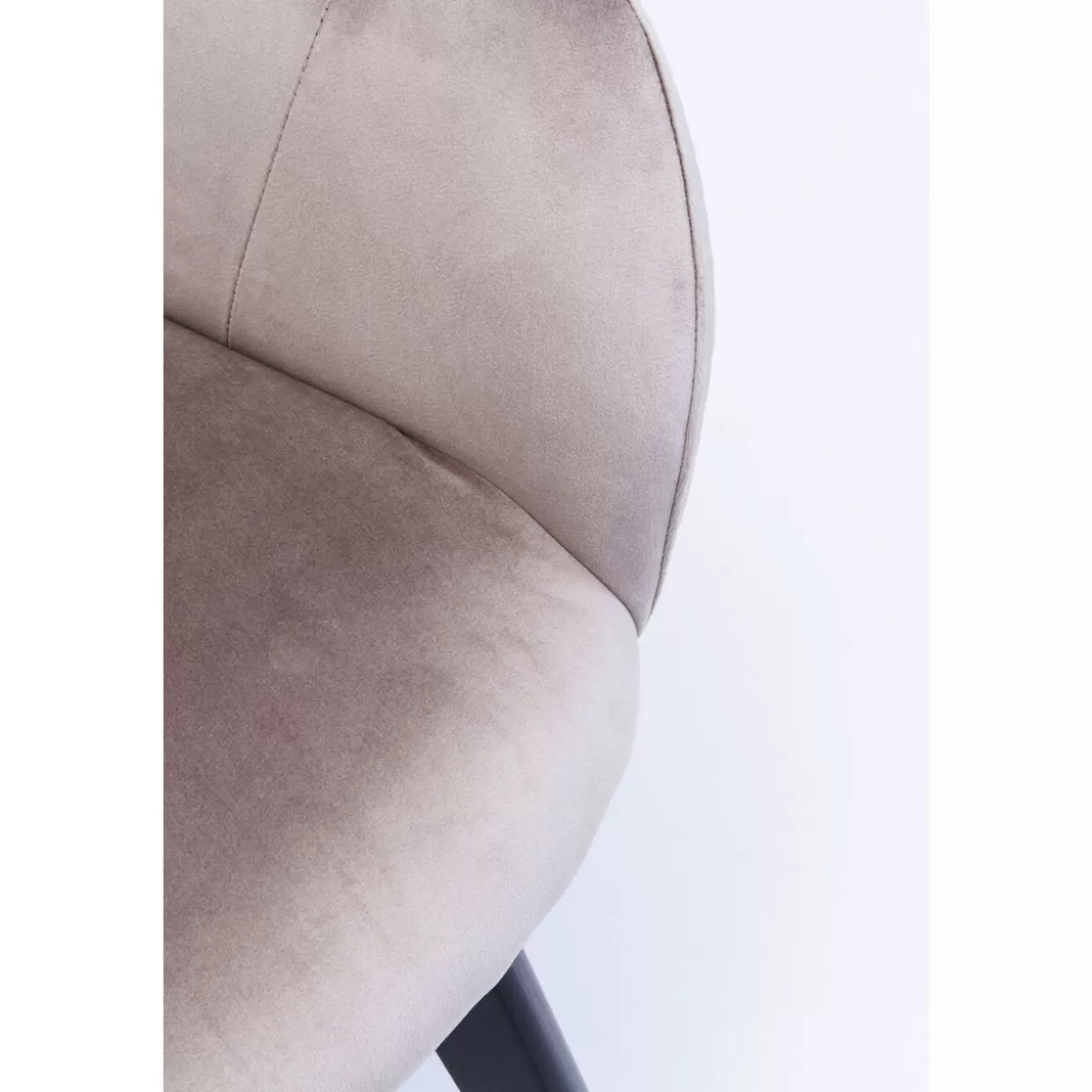 KARE Design Poltrona Lady Black in Velluto Grigio - Lusso e Comfort per il Tuo Salotto