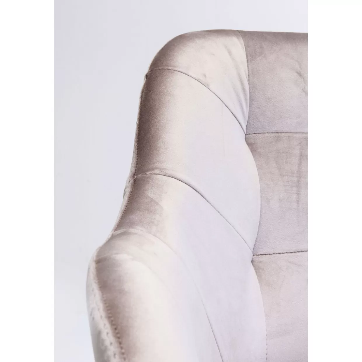 KARE Design Poltrona Lady Black in Velluto Grigio - Lusso e Comfort per il Tuo Salotto