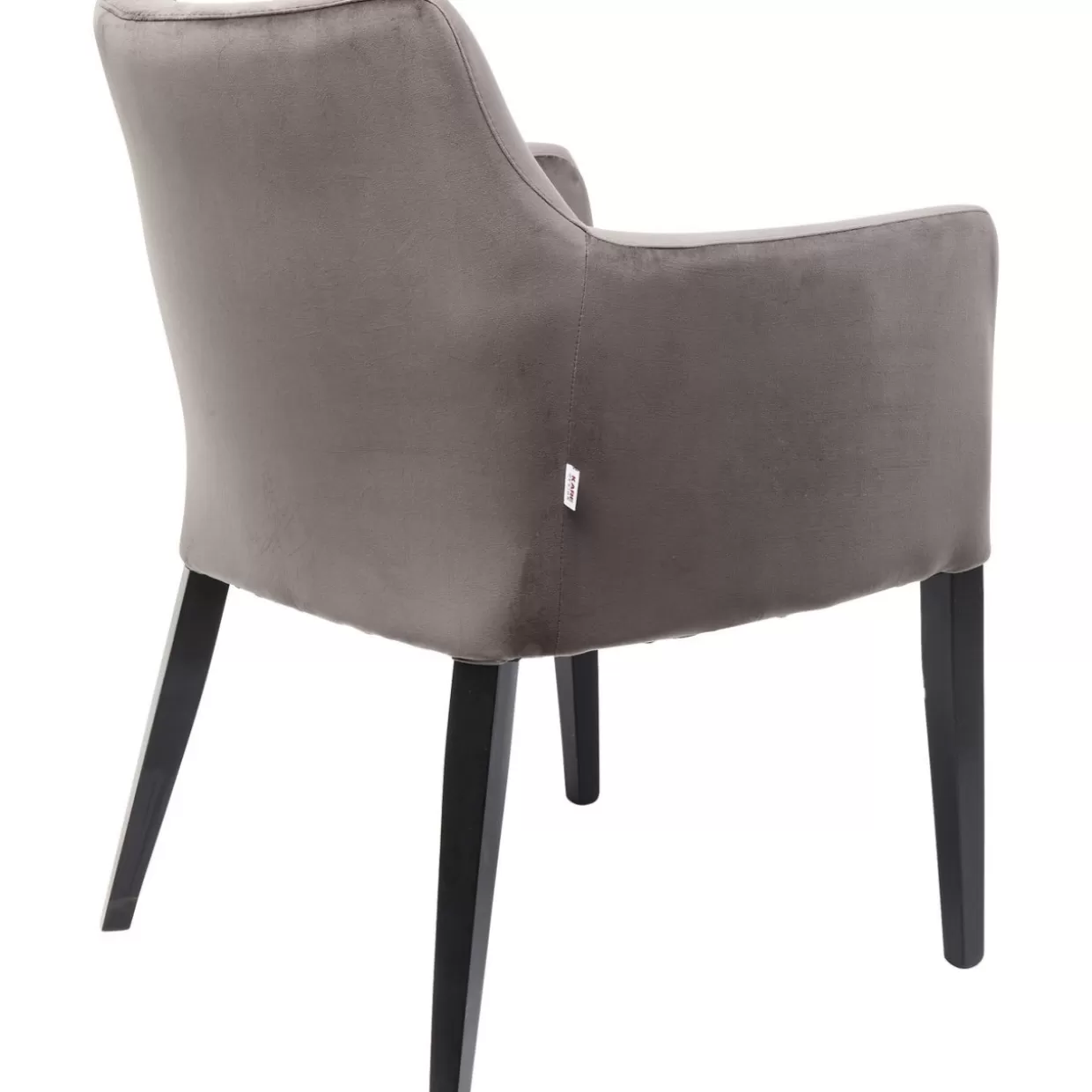 Poltrona Moderna in Velluto Grigio Antracite - Design Esclusivo KARE con Braccioli