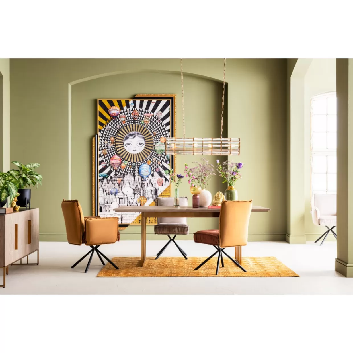 Chelsea: Poltrona Moderna con Braccioli in Finto Pelle Marrone Scuro by KARE Design