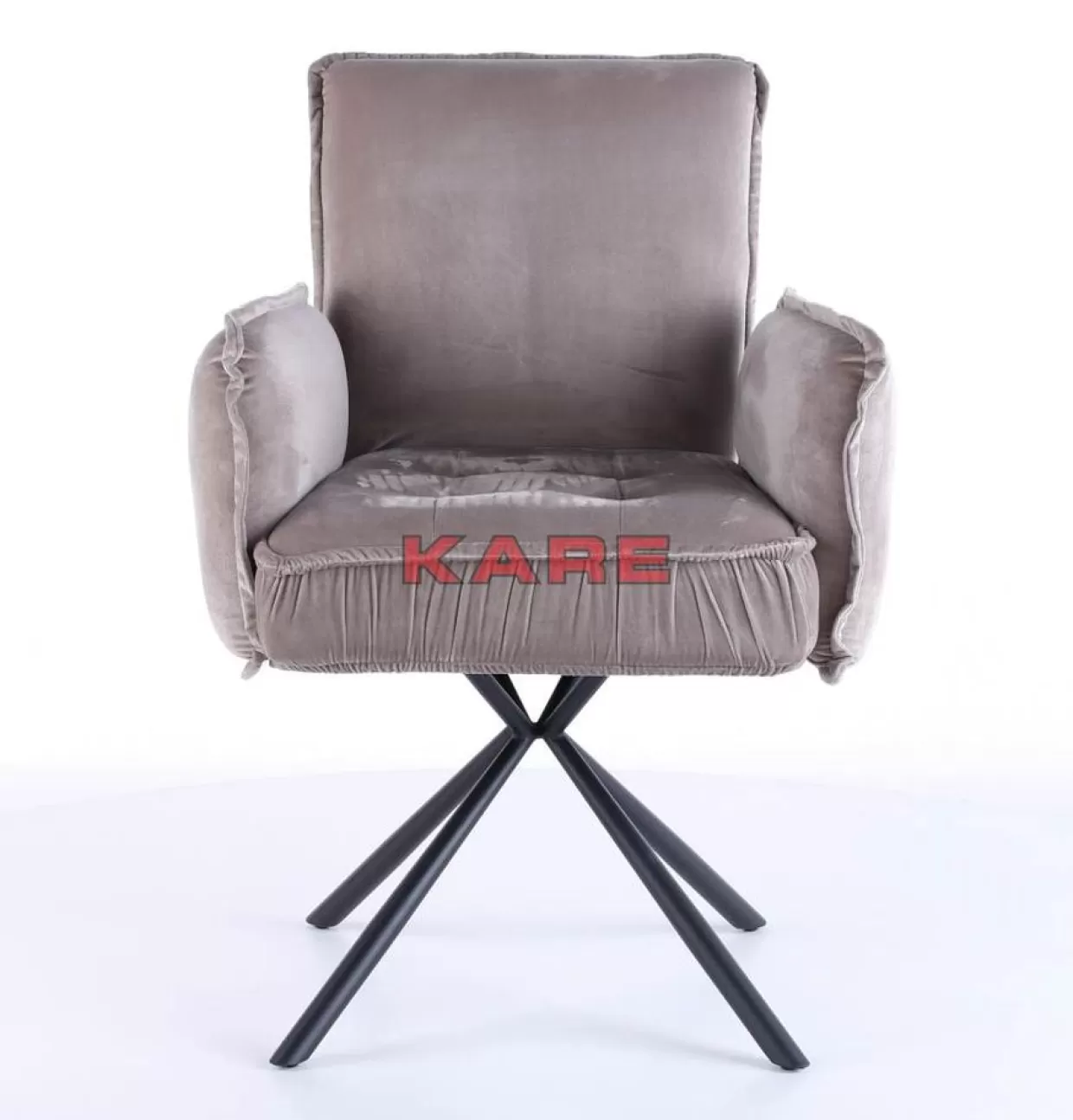Poltrona Chelsea Grigio Antracito - Design ergonomico con braccioli moderni by KARE
