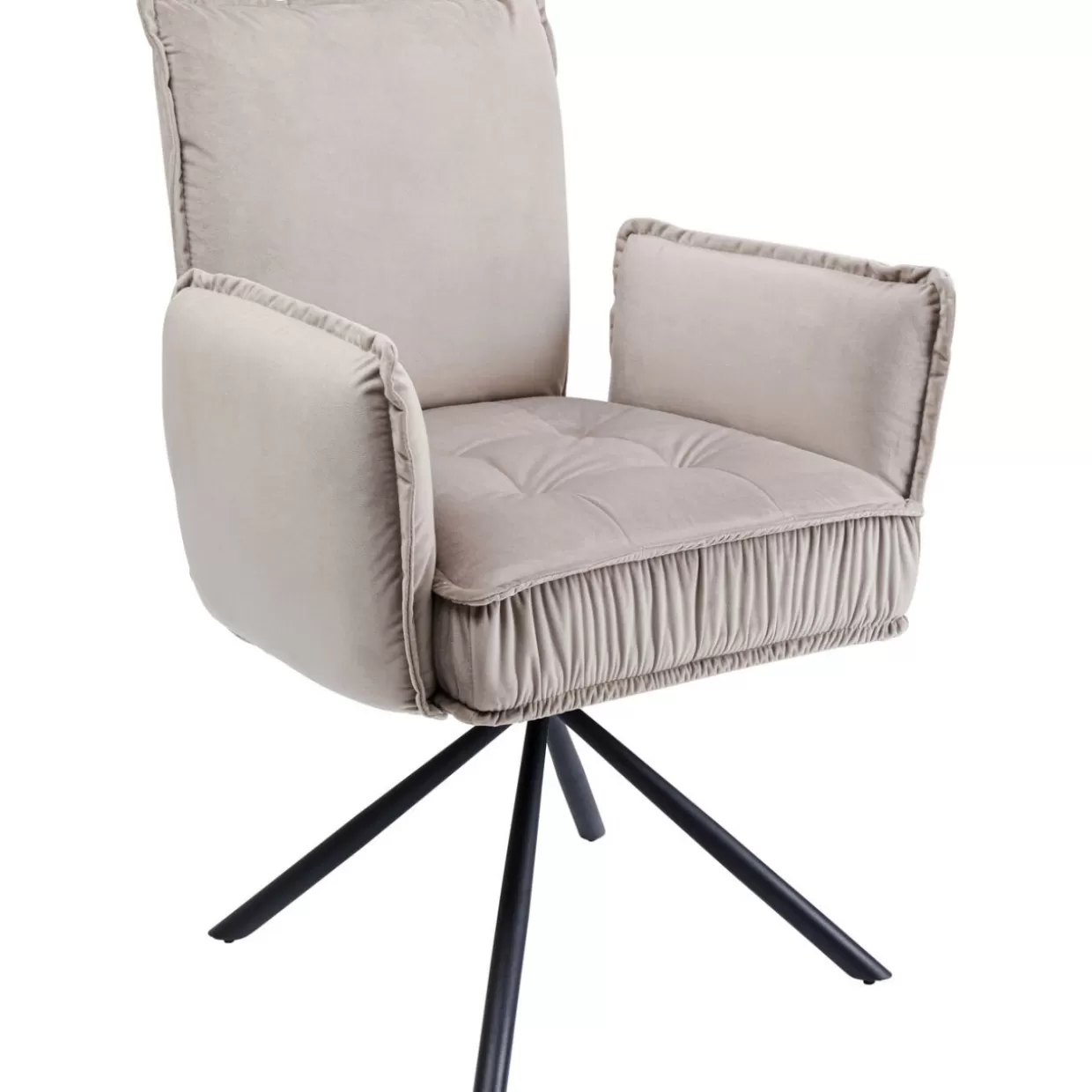 Poltrona Chelsea Grigio Antracito - Design ergonomico con braccioli moderni by KARE