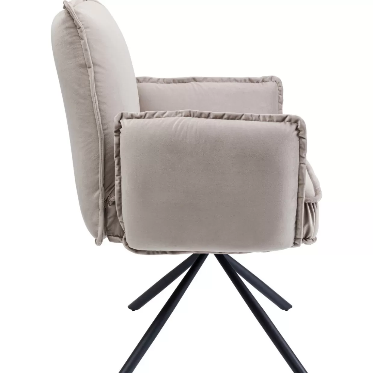 Poltrona Chelsea Grigio Antracito - Design ergonomico con braccioli moderni by KARE