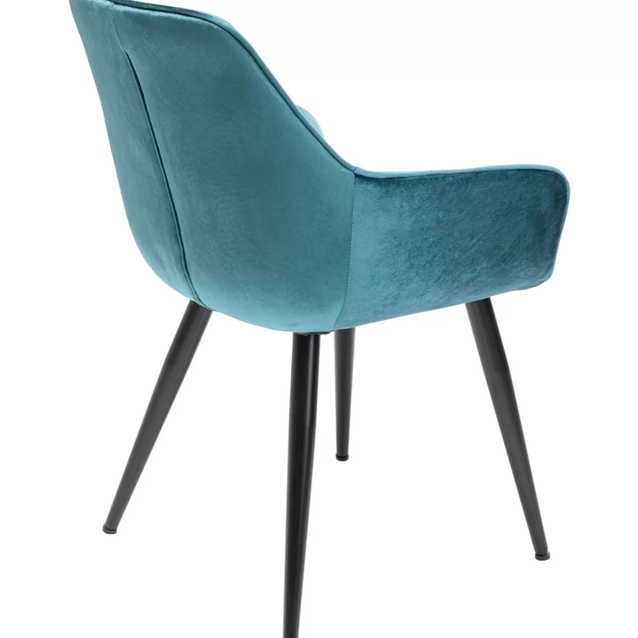 Poltrona Harry di KARE Design - Sedia con Braccioli in Tessuto Blu per Arredamento Contemporaneo