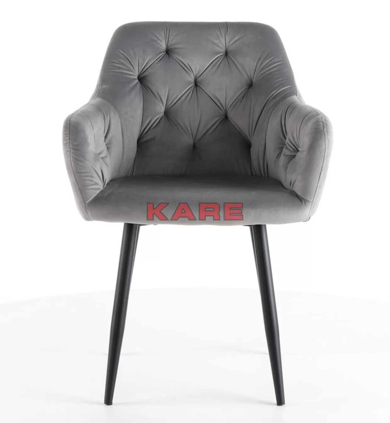 KARE DESIGN | Poltrona Kira con Braccioli in Tonalità Grigio Perla - Linea Contemporanea