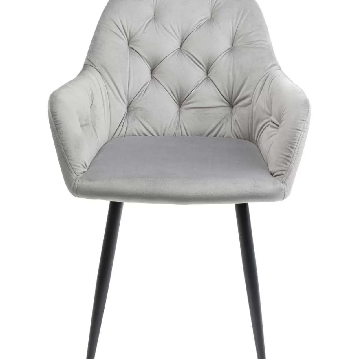 KARE DESIGN | Poltrona Kira con Braccioli in Tonalità Grigio Perla - Linea Contemporanea