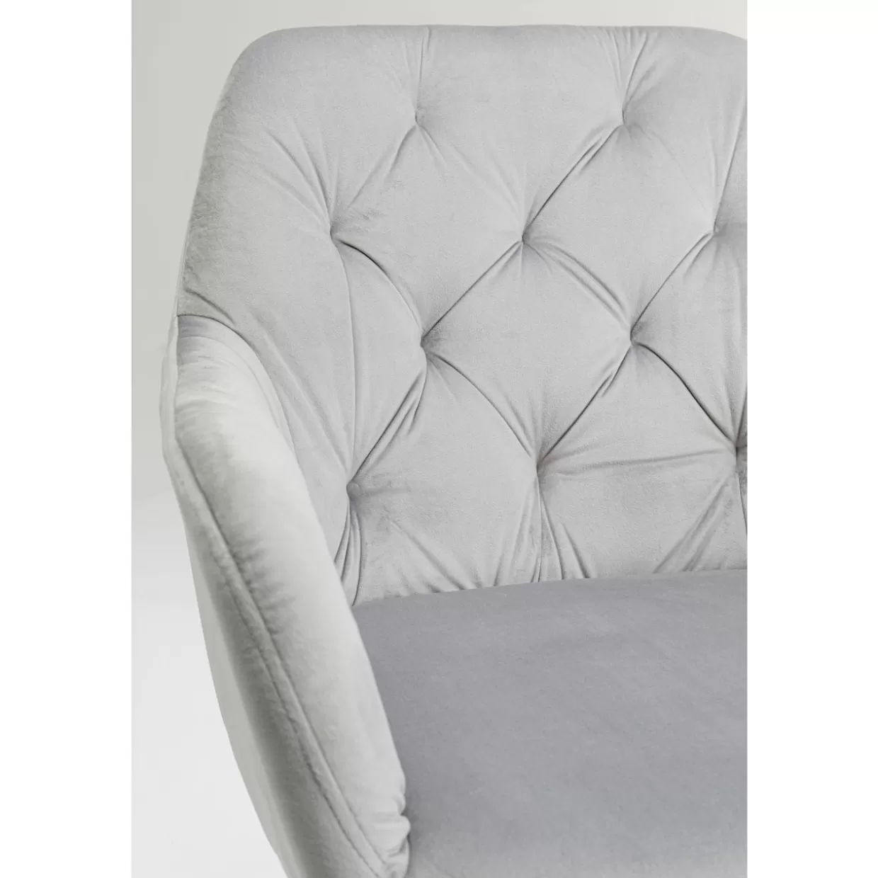 KARE DESIGN | Poltrona Kira con Braccioli in Tonalità Grigio Perla - Linea Contemporanea