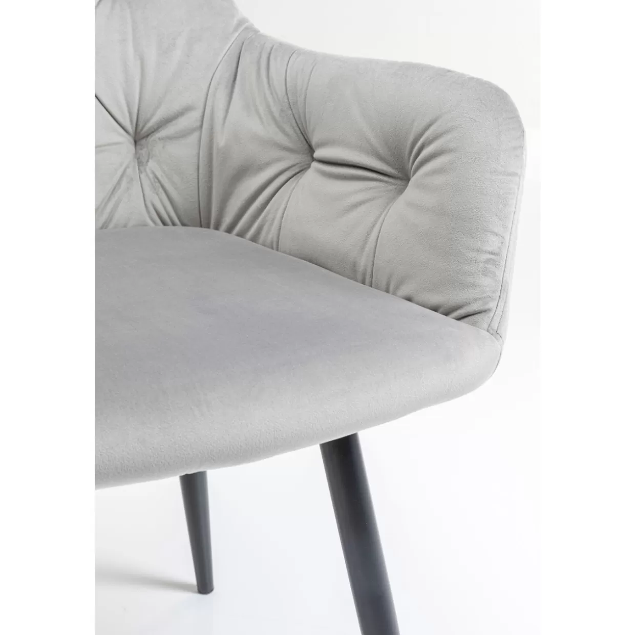 KARE DESIGN | Poltrona Kira con Braccioli in Tonalità Grigio Perla - Linea Contemporanea