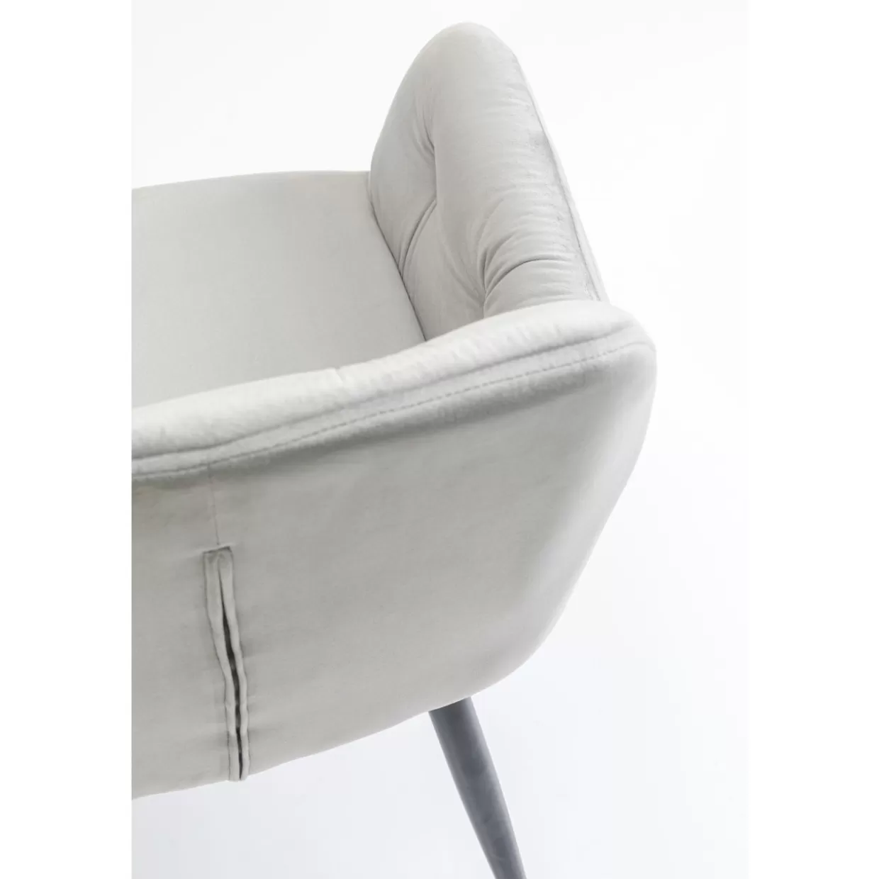 KARE DESIGN | Poltrona Kira con Braccioli in Tonalità Grigio Perla - Linea Contemporanea