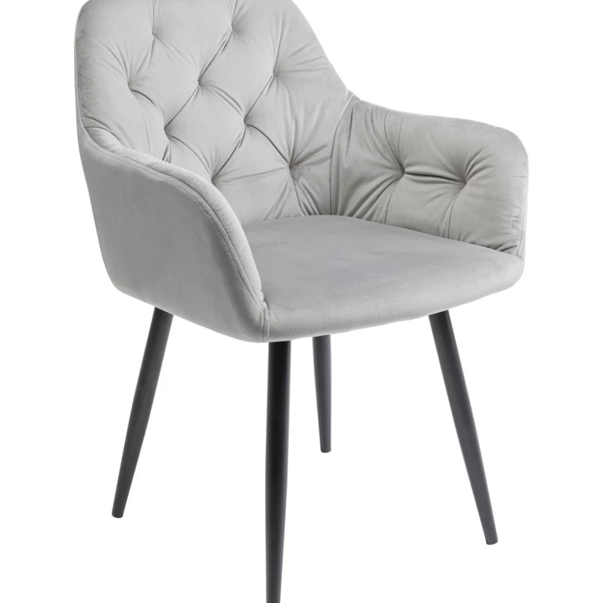 KARE DESIGN | Poltrona Kira con Braccioli in Tonalità Grigio Perla - Linea Contemporanea