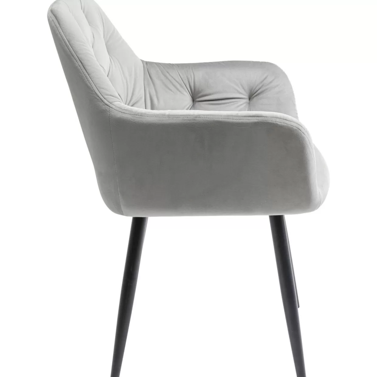 KARE DESIGN | Poltrona Kira con Braccioli in Tonalità Grigio Perla - Linea Contemporanea