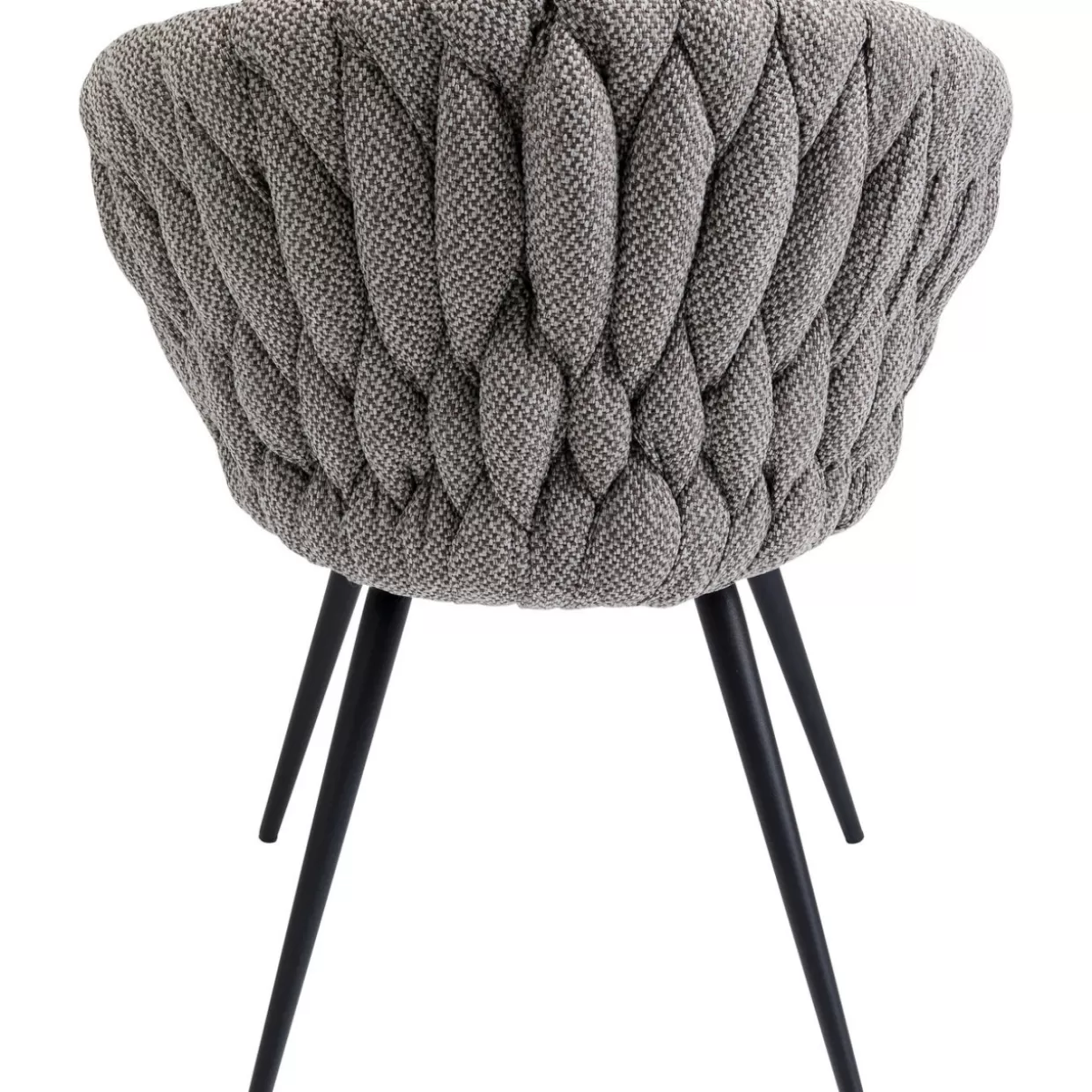 KARE Design - Poltrona Con Braccioli in Tweed a Nodi, Stile Contemporaneo con Rivestimento Strutturato