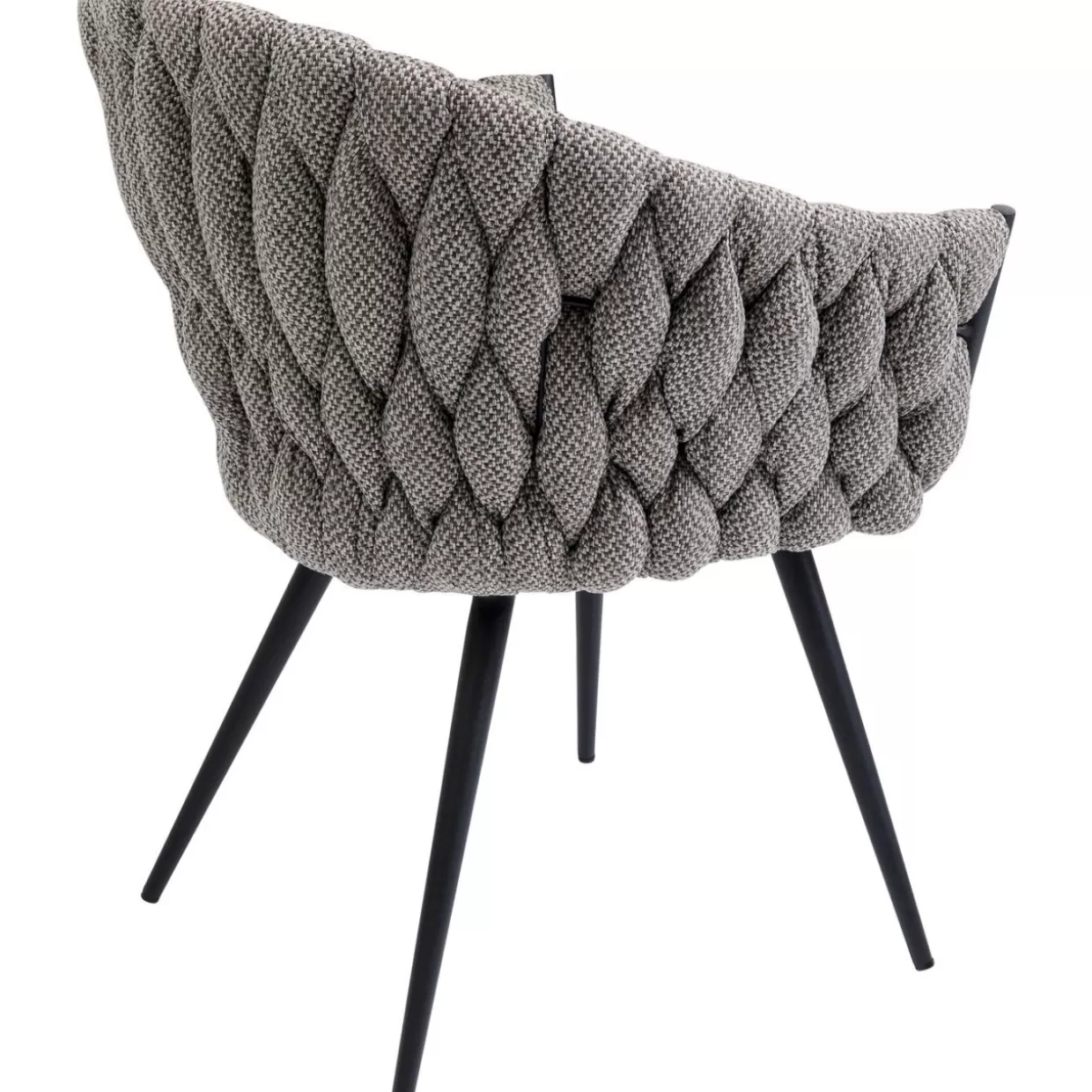 KARE Design - Poltrona Con Braccioli in Tweed a Nodi, Stile Contemporaneo con Rivestimento Strutturato
