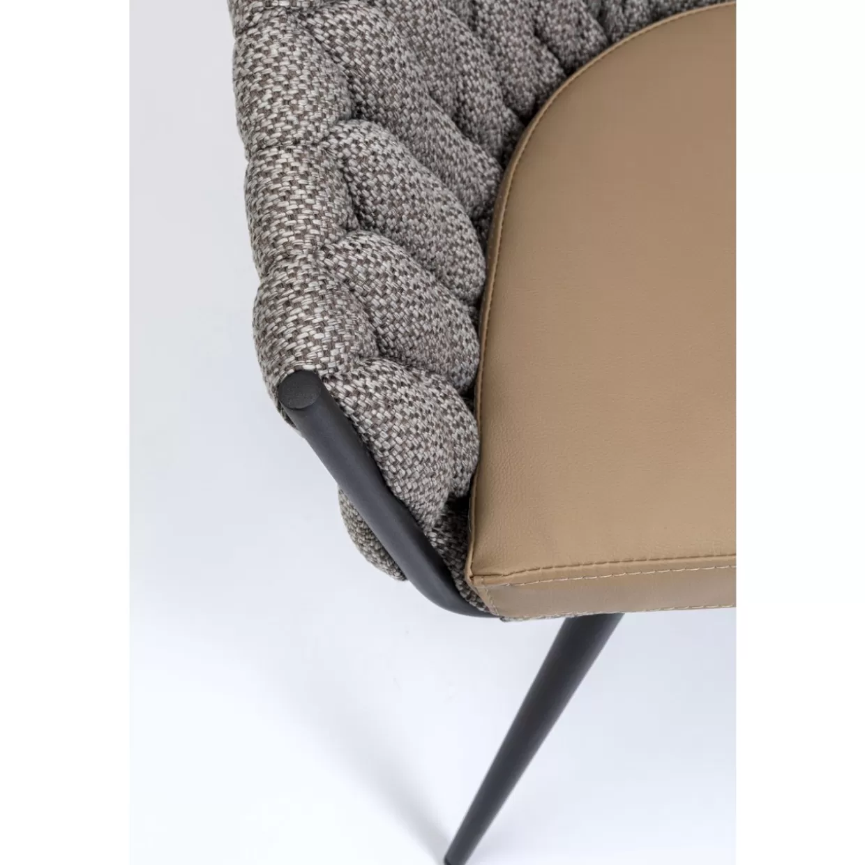 KARE Design - Poltrona Con Braccioli in Tweed a Nodi, Stile Contemporaneo con Rivestimento Strutturato