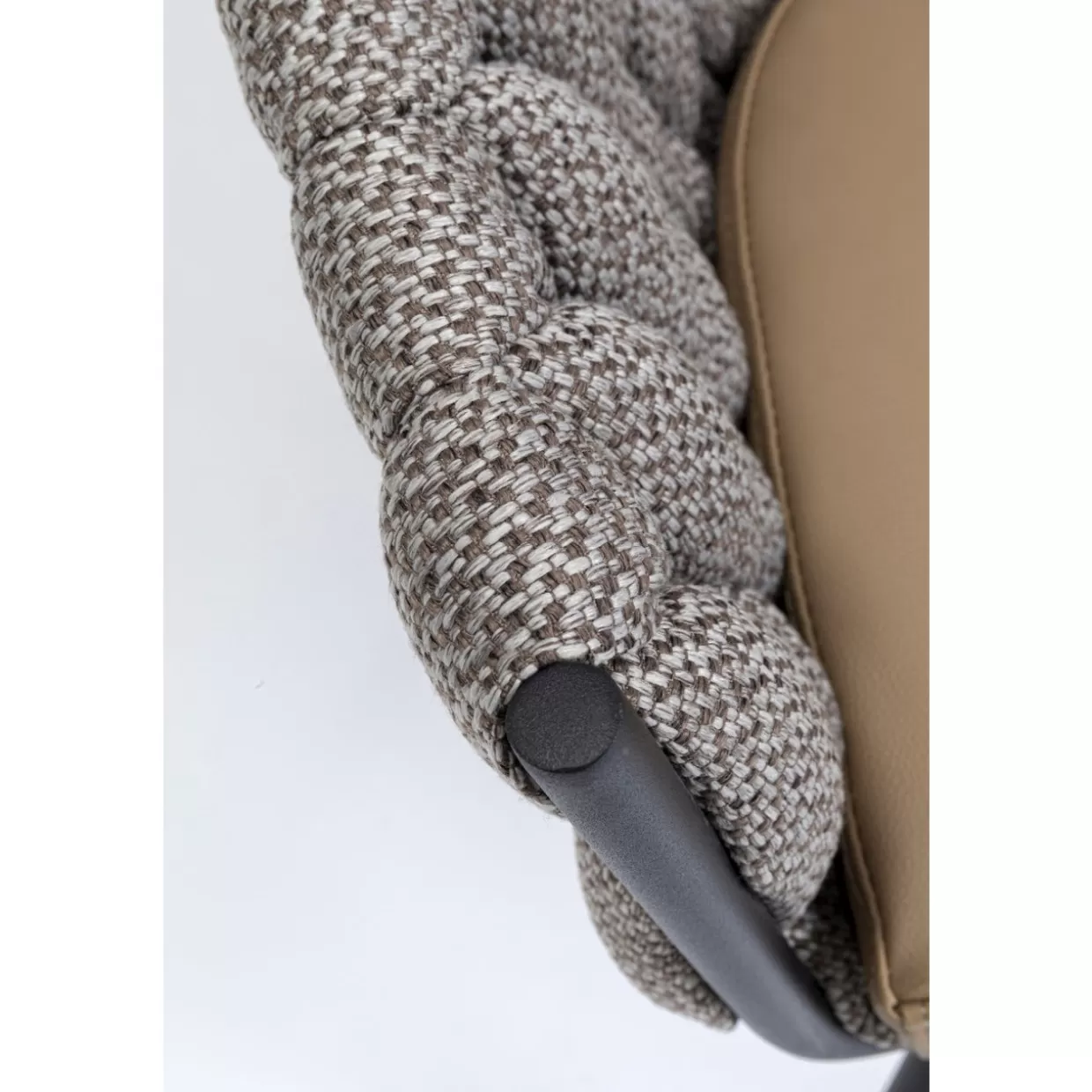 KARE Design - Poltrona Con Braccioli in Tweed a Nodi, Stile Contemporaneo con Rivestimento Strutturato