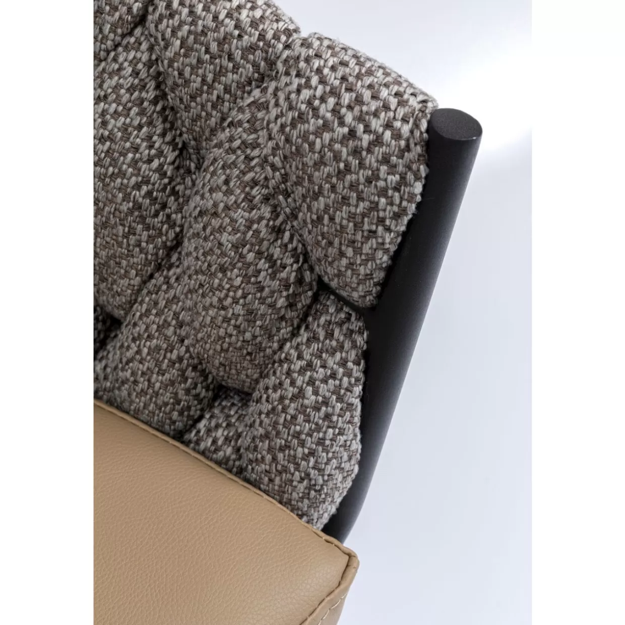 KARE Design - Poltrona Con Braccioli in Tweed a Nodi, Stile Contemporaneo con Rivestimento Strutturato