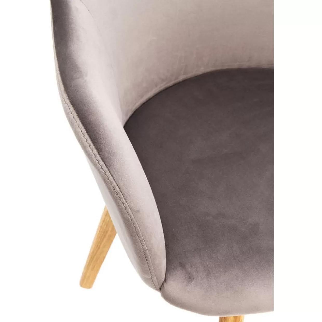 Sedia con Braccioli KARE Design | Modello Lady in Velluto Grigio Perla - Linea Elegante per Salotto