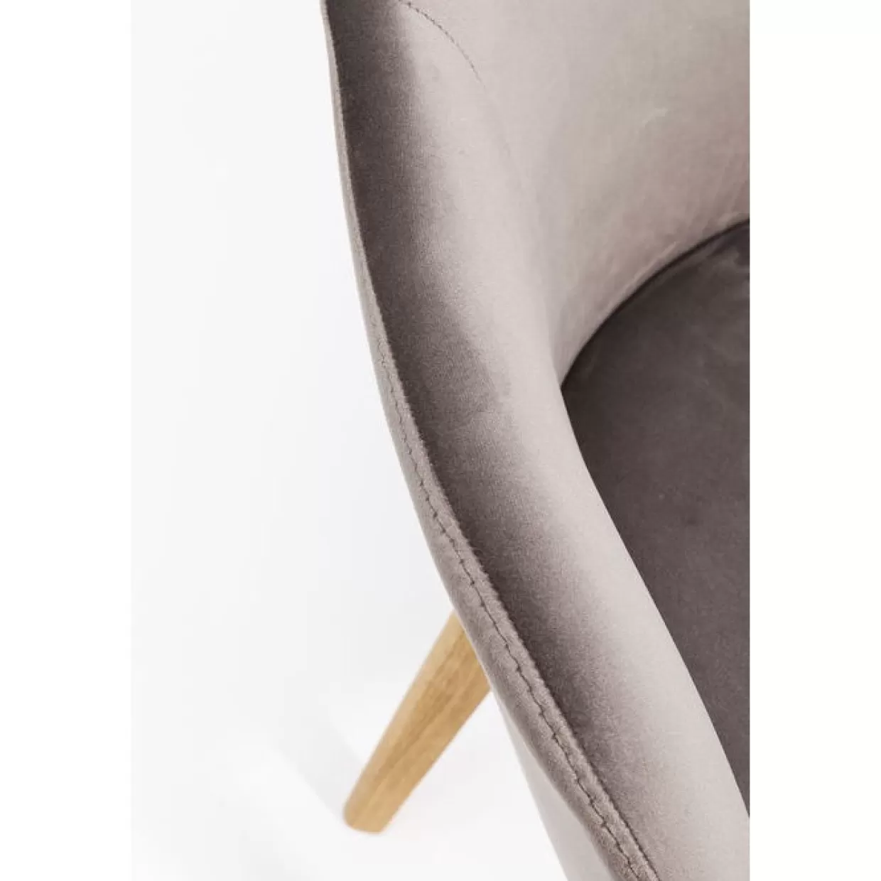 Sedia con Braccioli KARE Design | Modello Lady in Velluto Grigio Perla - Linea Elegante per Salotto