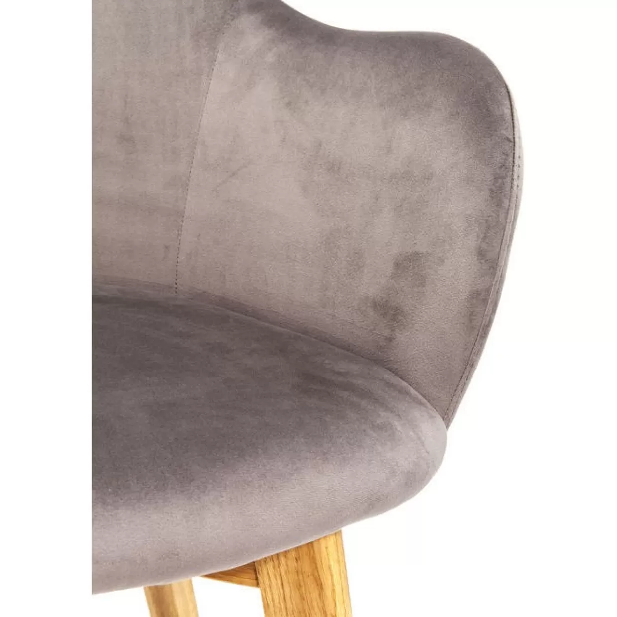 Sedia con Braccioli KARE Design | Modello Lady in Velluto Grigio Perla - Linea Elegante per Salotto