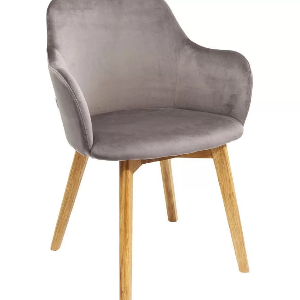 Sedia con Braccioli KARE Design | Modello Lady in Velluto Grigio Perla - Linea Elegante per Salotto