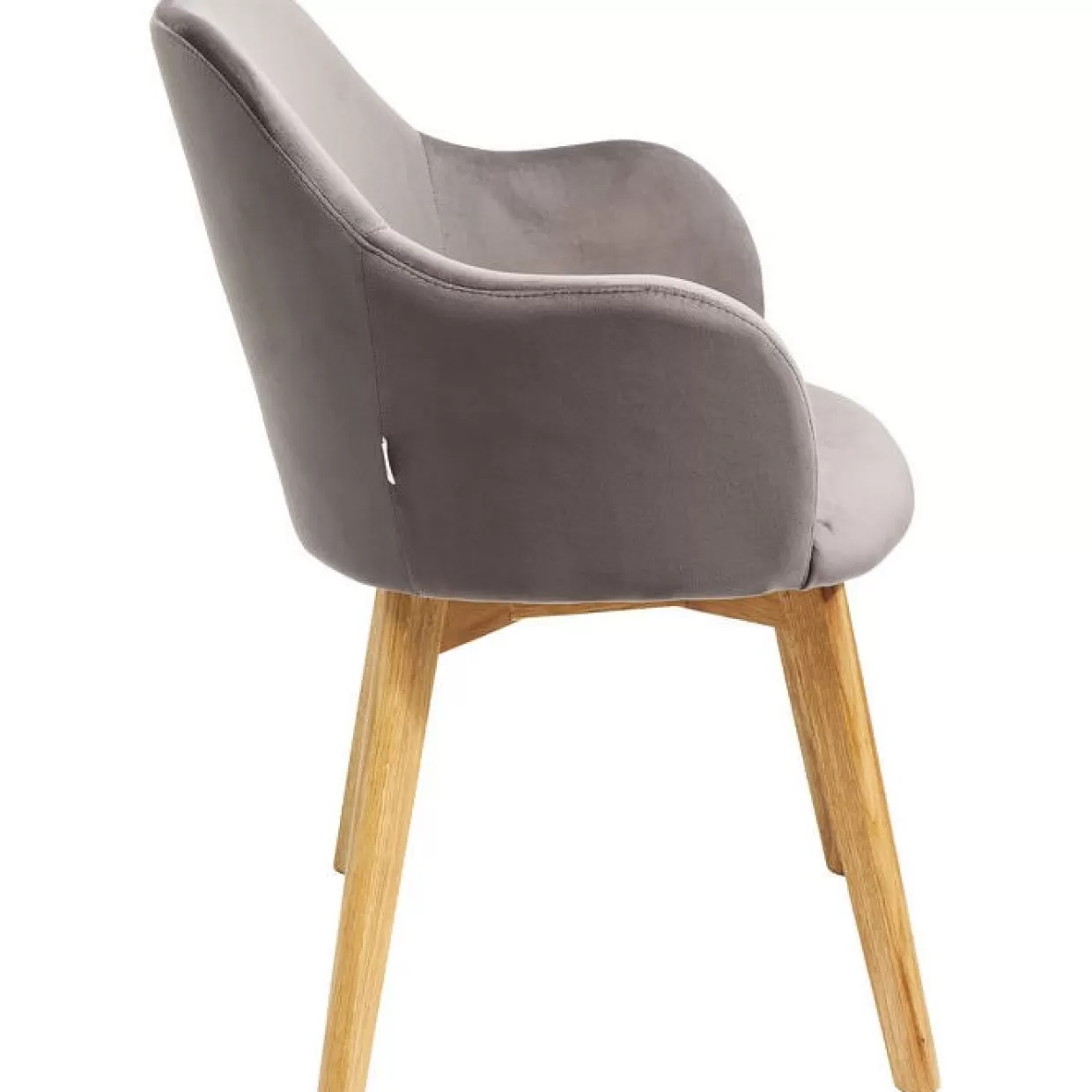 Sedia con Braccioli KARE Design | Modello Lady in Velluto Grigio Perla - Linea Elegante per Salotto