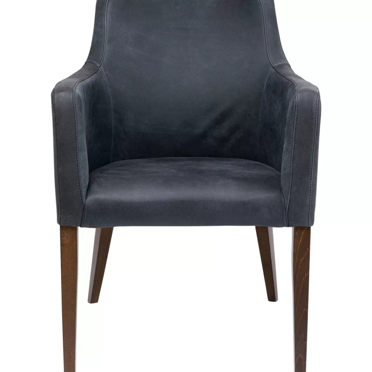 Poltrona con braccioli in pelle antracite - Design elegante KARE per ambienti contemporanei