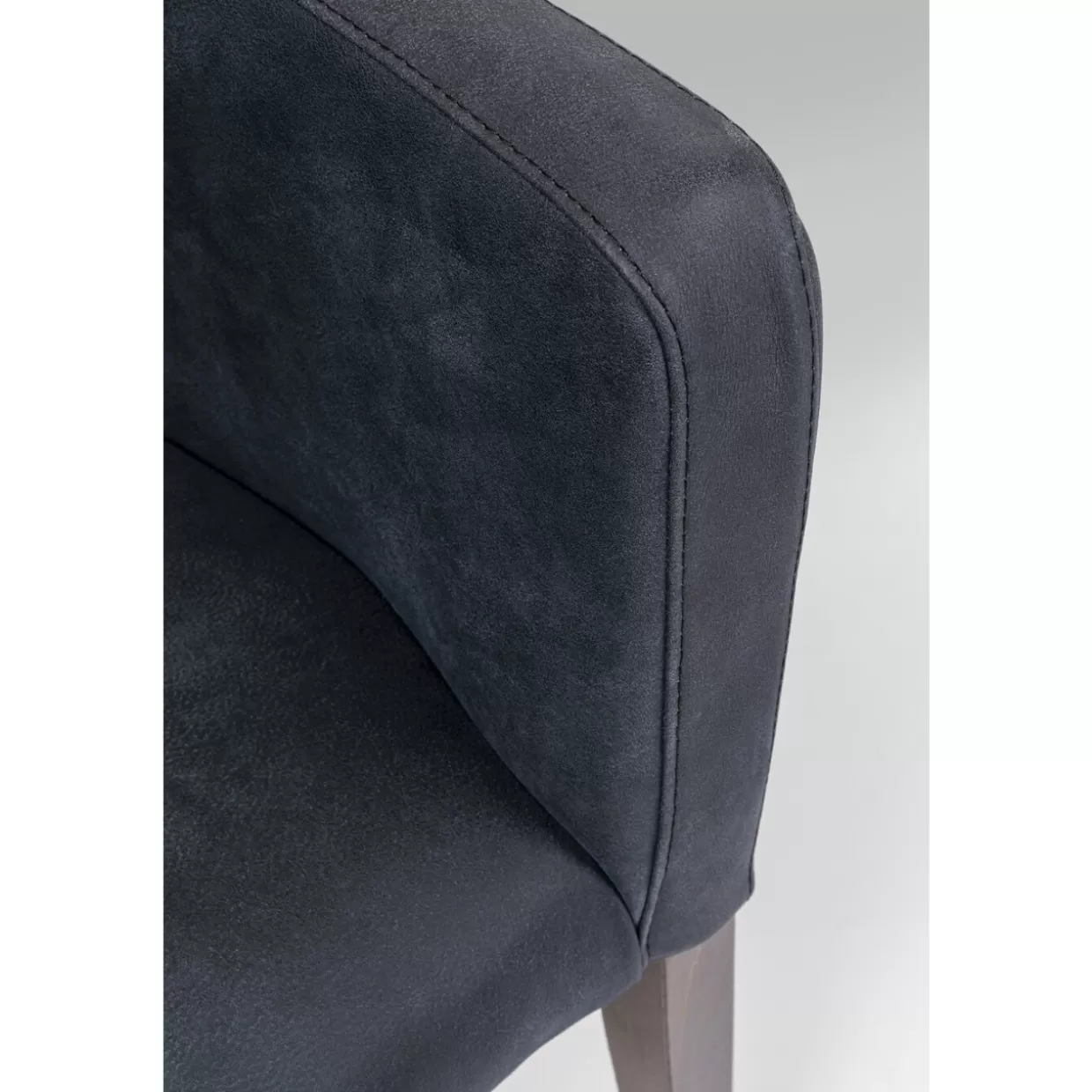 Poltrona con braccioli in pelle antracite - Design elegante KARE per ambienti contemporanei