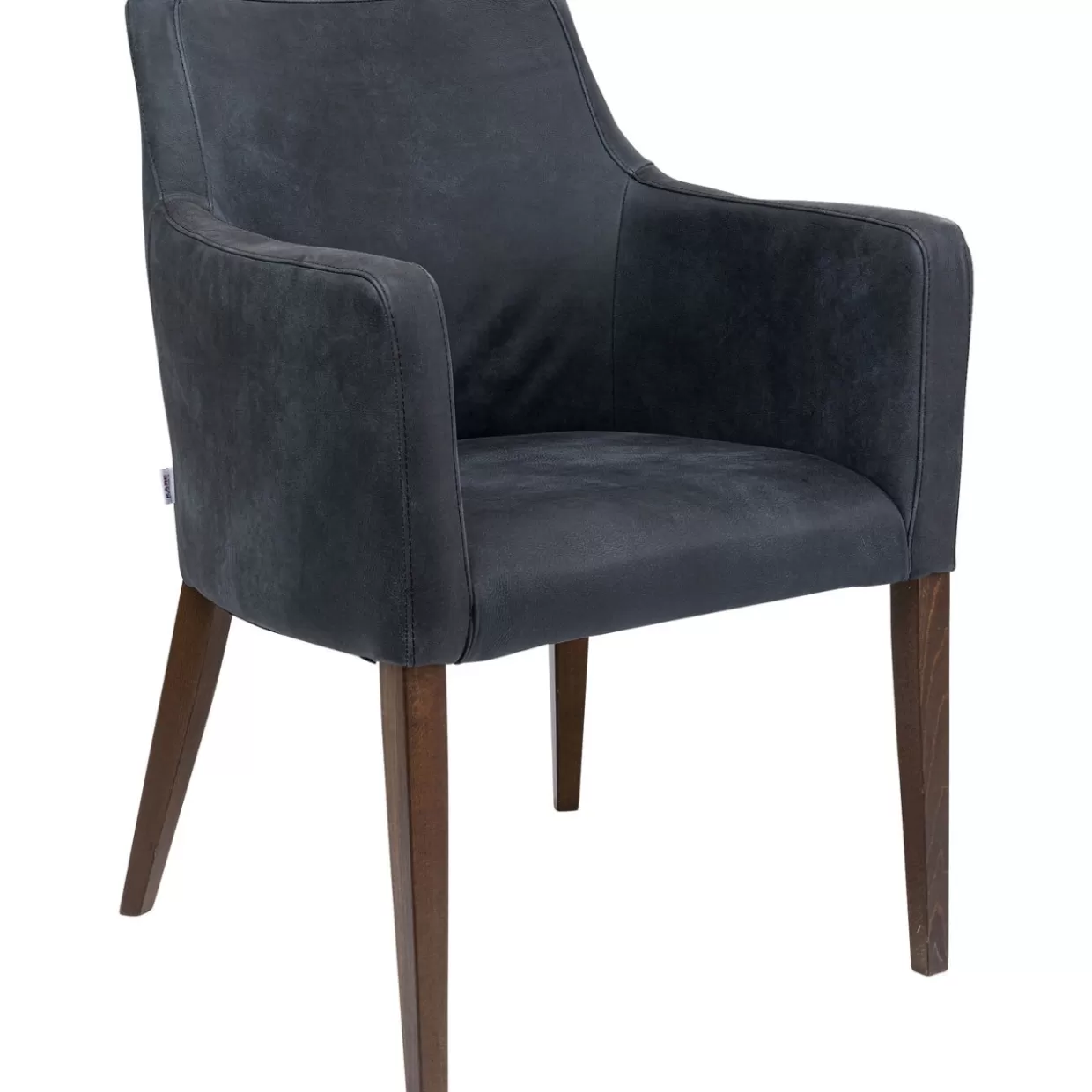 Poltrona con braccioli in pelle antracite - Design elegante KARE per ambienti contemporanei
