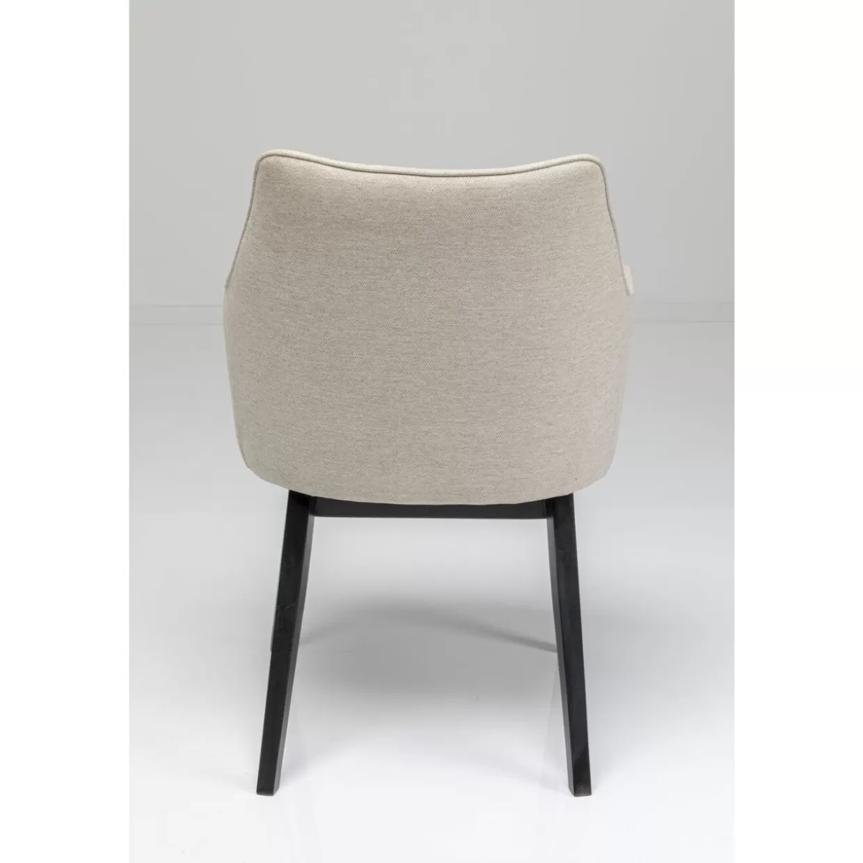 KARE Arredamenti - Poltrona Modino in tessuto crema, elegante e confortevole con braccioli