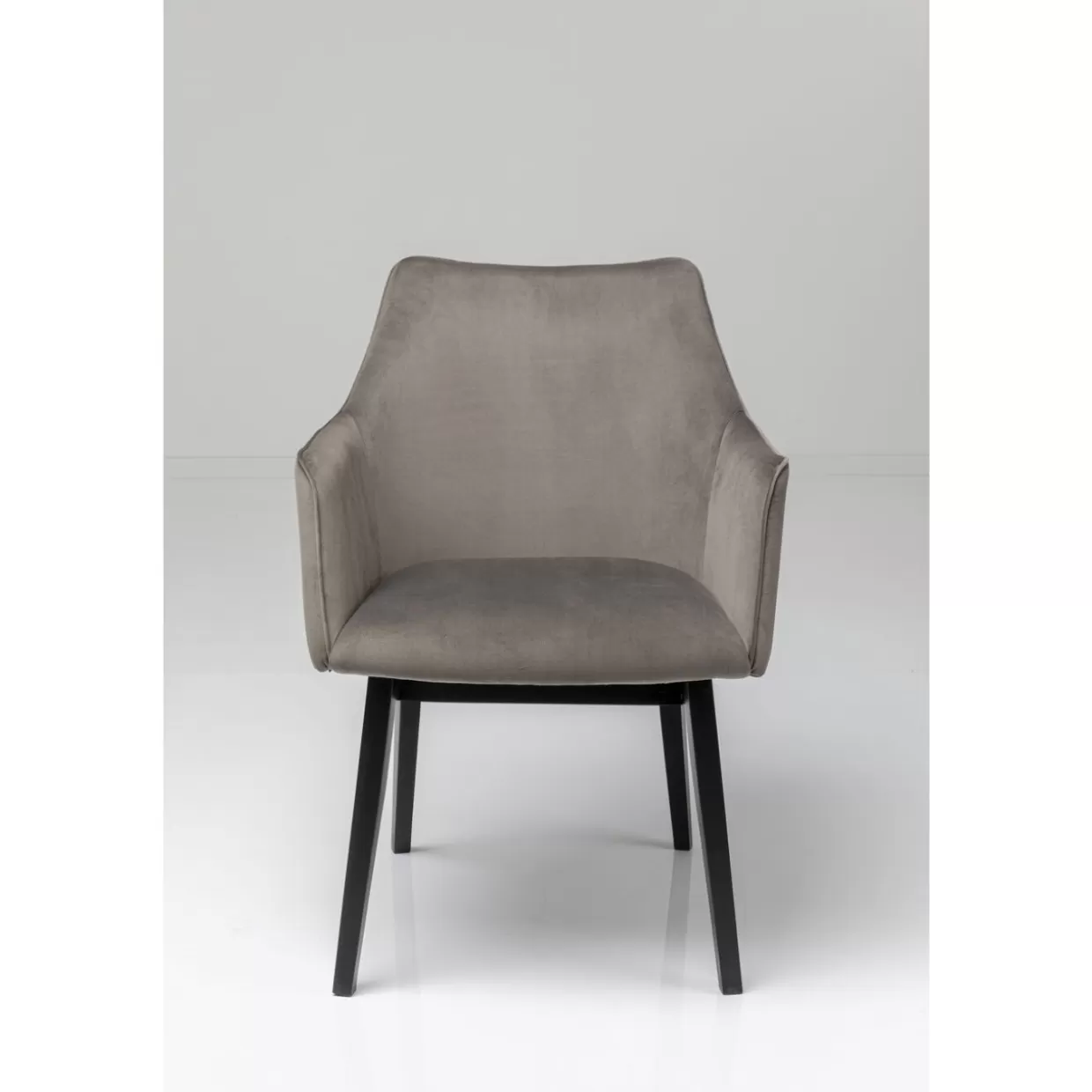 Poltrona Modino in Velluto Grigio Antracite - Design Contemporaneo con Braccioli KARE