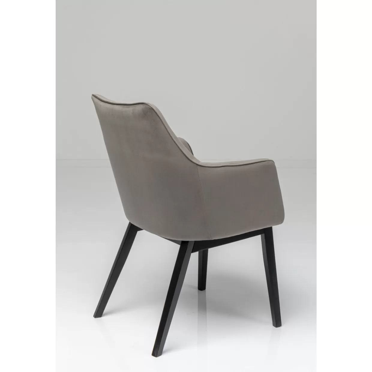 Poltrona Modino in Velluto Grigio Antracite - Design Contemporaneo con Braccioli KARE
