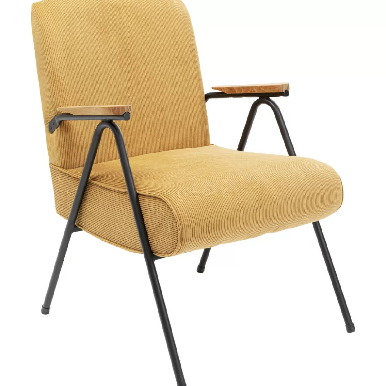 KARE Design Poltrona Ryan – Divano con Braccioli in Tonalità Giallo Senape per un Comfort Moderno