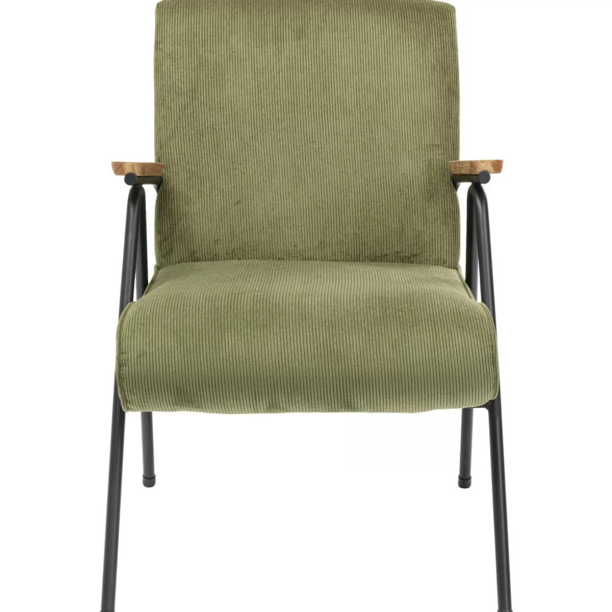 Poltrona Ryan Verde Muschio con Design Contemporaneo | Sedia con Braccioli KARE Collection - Rivestimento in Tessuto Confortevole per Soggiorno Moderno